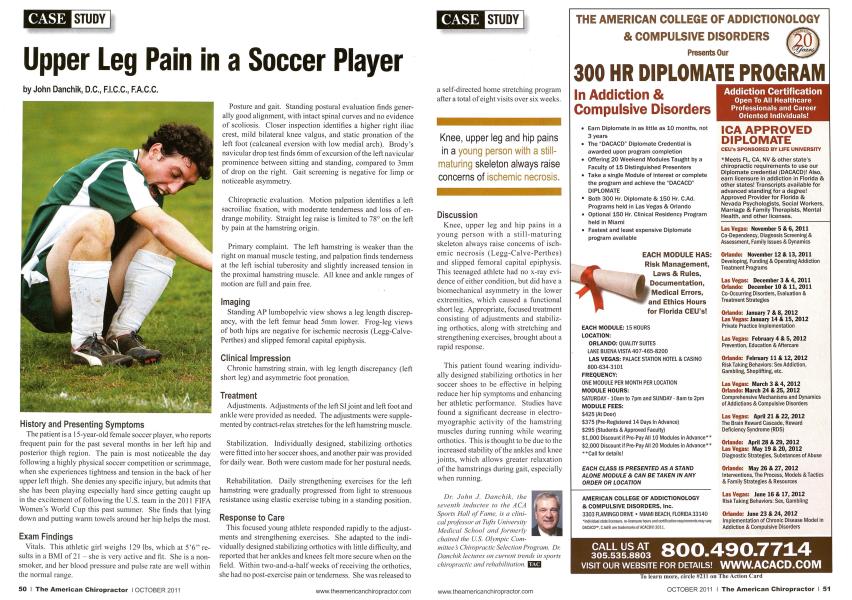 Upper Leg Pain in a Soccer Player