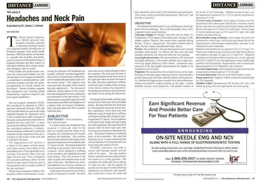 Headaches and Neck Pain