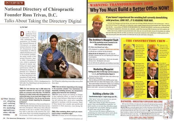 National Directory of Chiropractic Founder Ross Trivas, D.C. Talks About Taking the Directory Digital