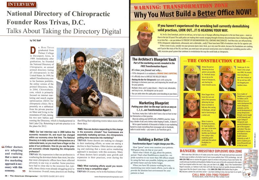 National Directory of Chiropractic Founder Ross Trivas, D.C. Talks About Taking the Directory Digital