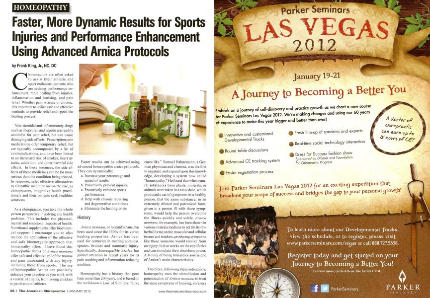 Faster, More Dynamic Results for Sports Injuries and Performance Enhancement Using Advanced Arnica Protocols