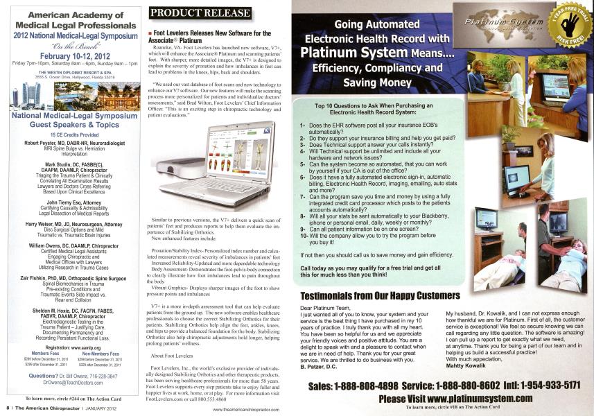 Foot Levelers Releases New Software for the Association Platinum