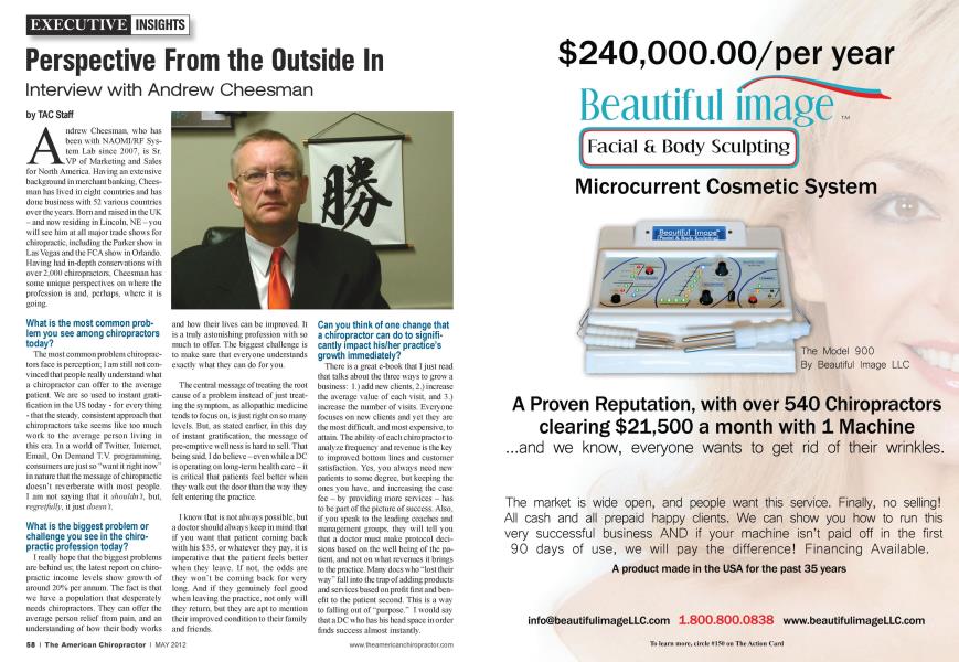 Perspective From the Outside In Interview with Andrew Cheesman