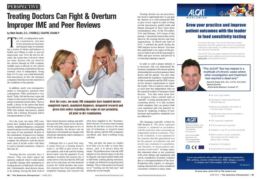 Treating Doctors Can Fight & Overturn Improper IME and Peer Reviews
