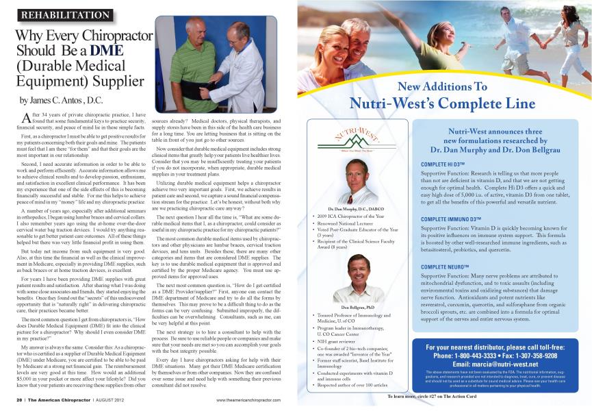 Why Every Chiropractor Should Be a DME (Durable Medical Equipment) Supplier