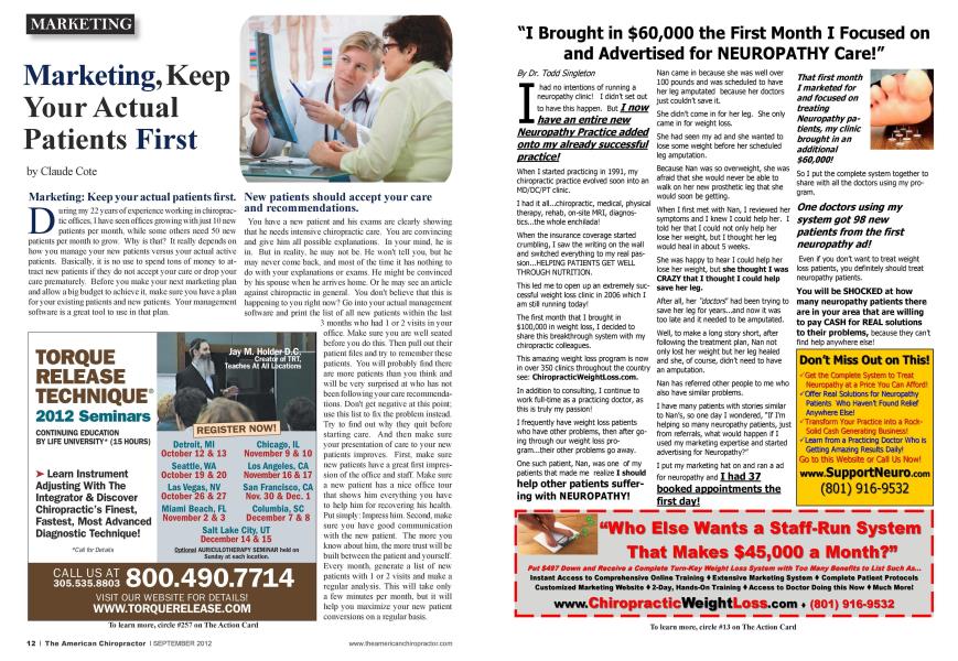 Marketing, Keep Your Actual Patients First