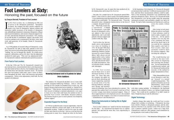 Foot Levelers at Sixty: Honoring the past, focused on the future