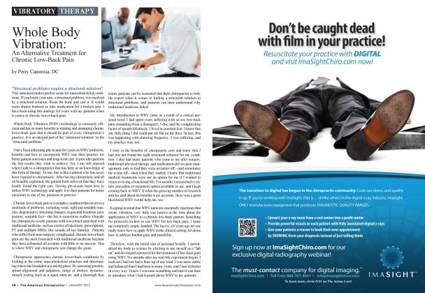 Whole Body Vibration: An Alternative Treatment for Chronic Low-Back Pain