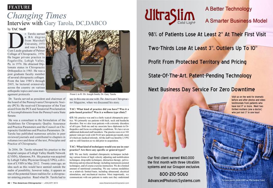 Changing Times Interview with Gary Tarola, DC, DABCO