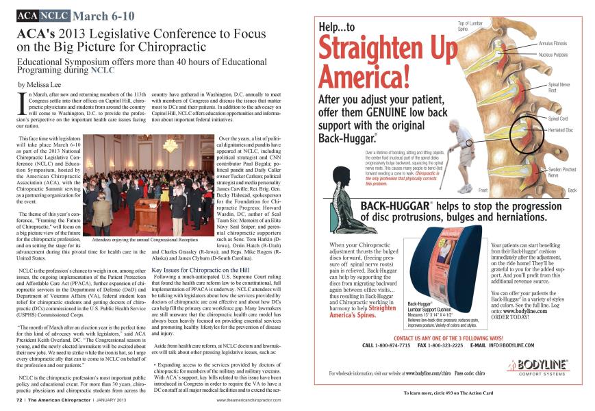 ACA's 2013 Legislative Conference to Focus on the Big Picture for Chiropractic