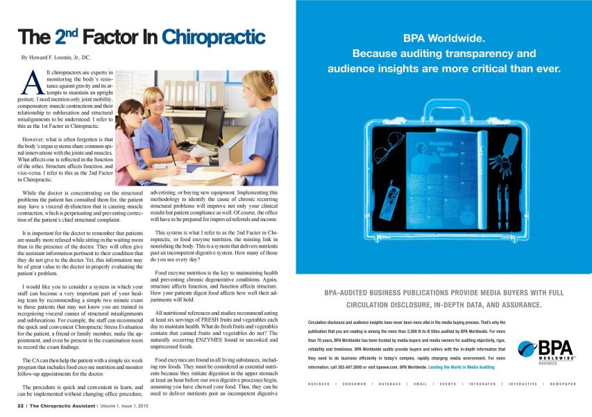 The 2nd Factor In Chiropractic