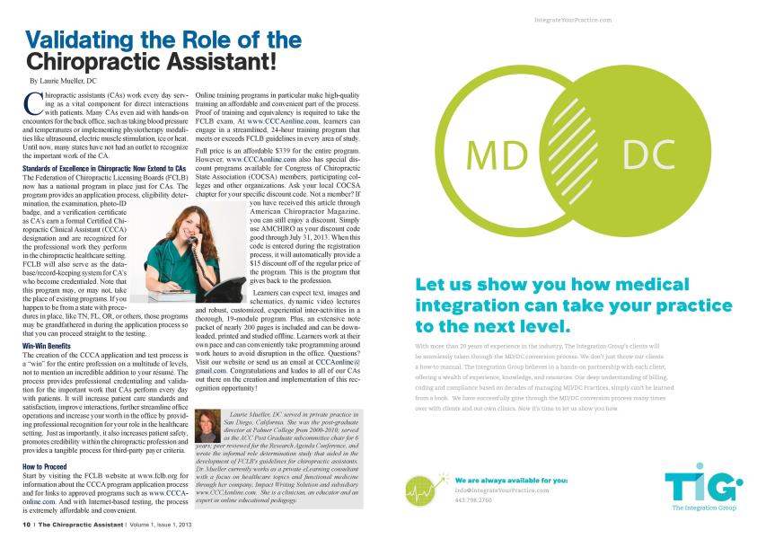 Validating the Role of the Chiropractic Assistant!