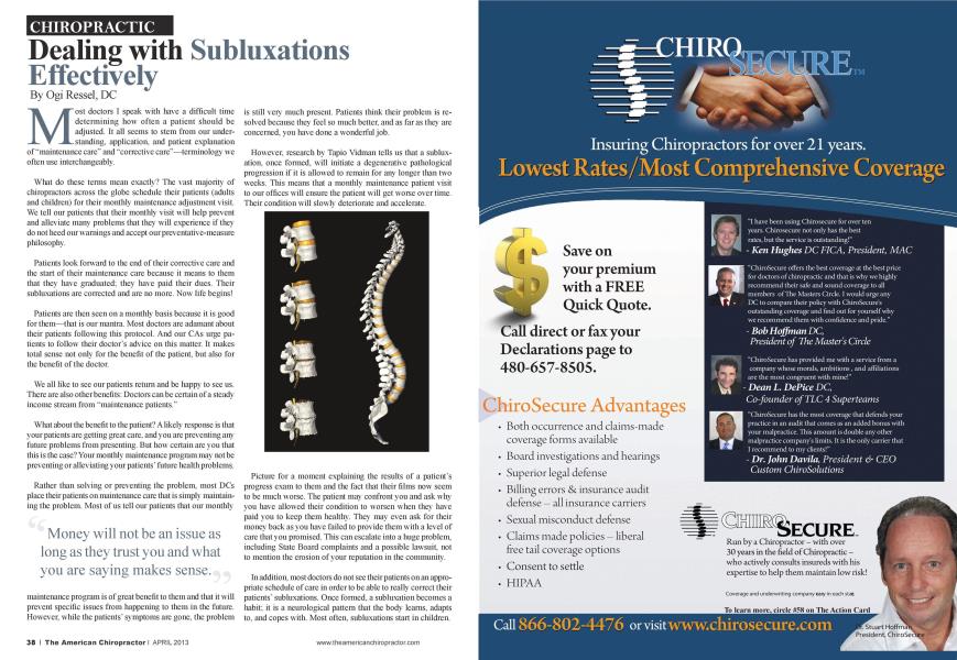 Dealing with Subluxations Effectively