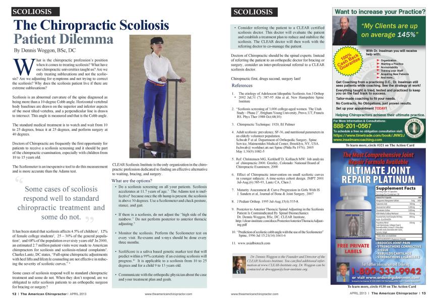 The Chiropractic Scoliosis Patient Dilemma