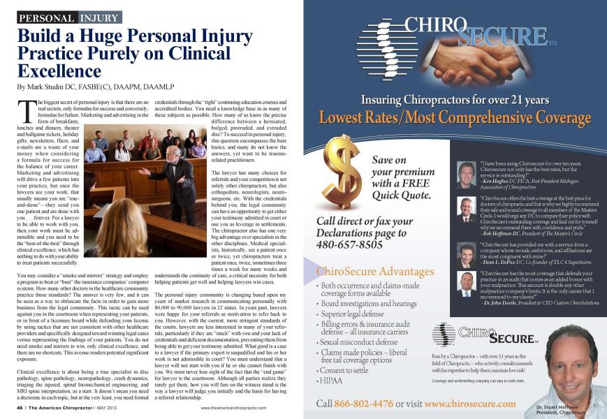 Build a Huge Personal Injury Practice Purely on Clinical Excellence