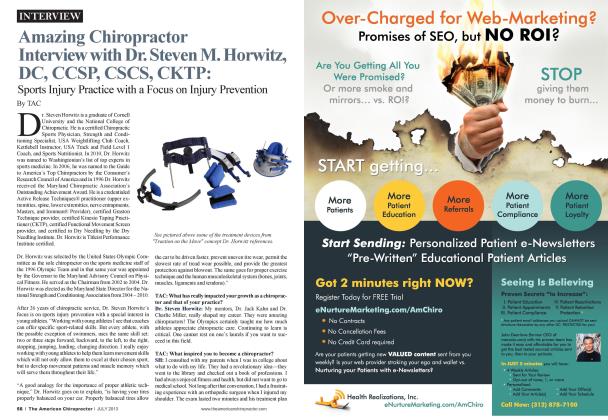 Amazing Chiropractor Interview with Dr. Steven M. Horwitz, DC, CCSP, CSCS, CKTP: Sports Injury Practice with a Focus on Injury Prevention
