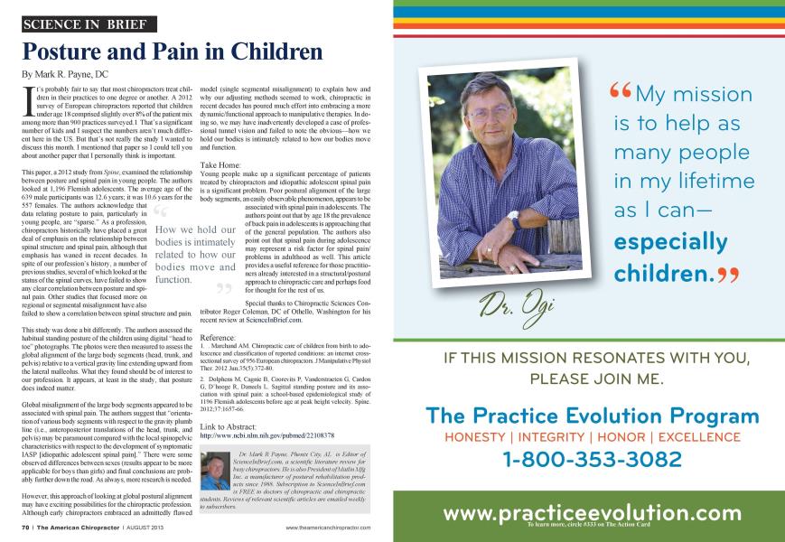 Posture and Pain in Children