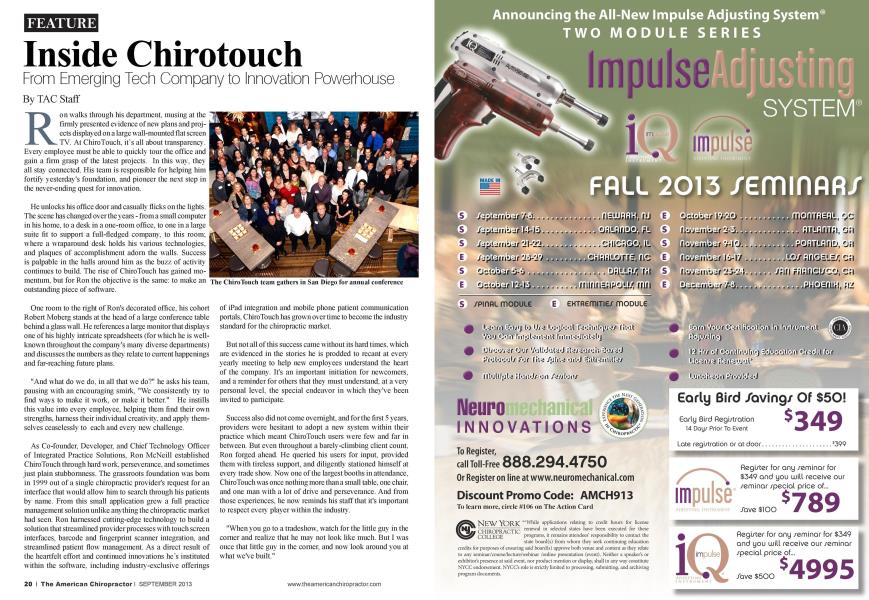 Inside Chirotouch From Emerging Tech Company to Innovation Powerhouse