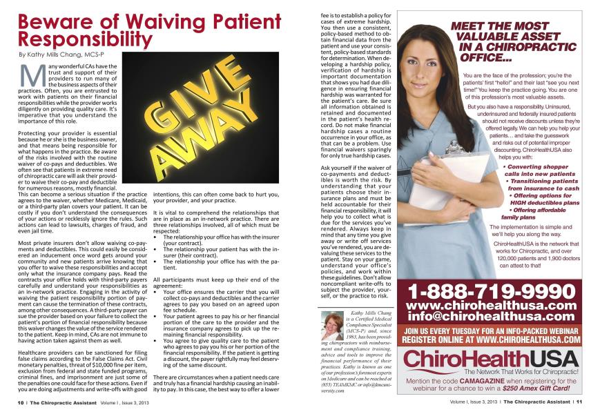 Beware of Waiving Patient Responsibility