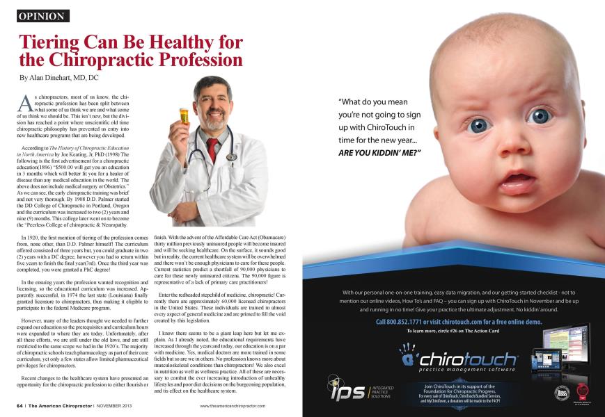 Tiering Can Be Healthy for the Chiropractic Profession