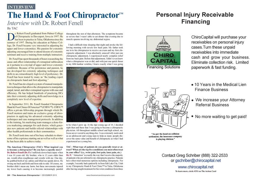 The Hand & Foot Chiropractor Interview with Dr. Robert Fenell