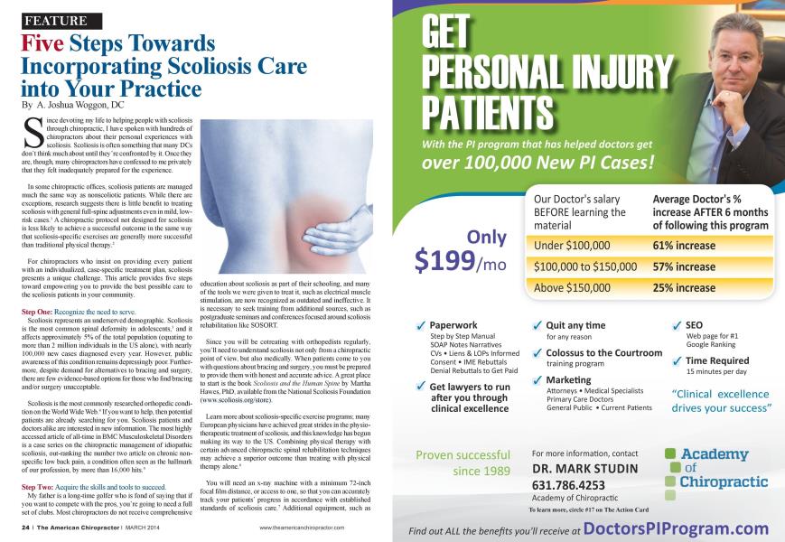 Five Steps Towards Incorporating Scoliosis Care into Your Practice