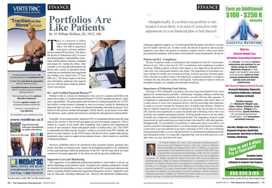 Portfolios Are Like Patients