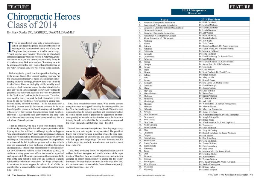 Chiropractic Heroes Class of 2014