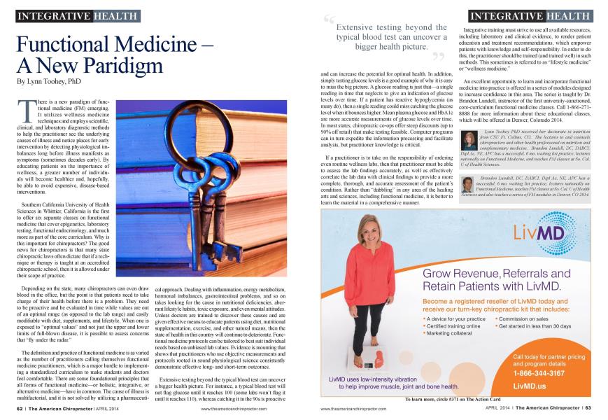 Functional Medicine--A New Paridigm