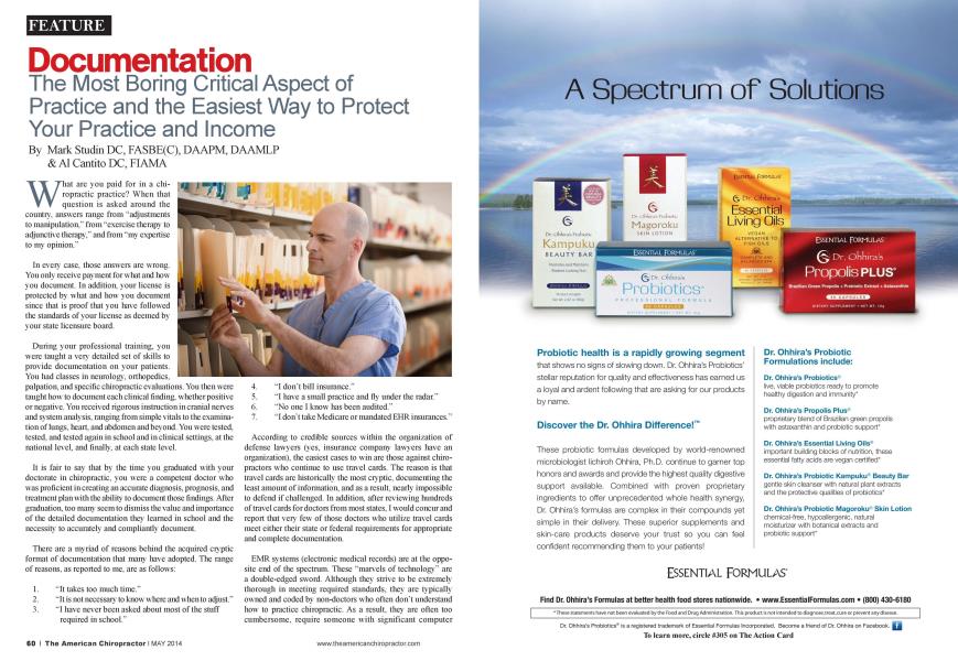 Documentation The Most Boring Critical Aspect of Practice and the Easiest Way to Protect Your Practice and Income