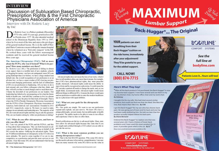 Discussion of Subluxation Based Chiropractic, Prescription Rights & the First Chiropractic Physicians Association of America