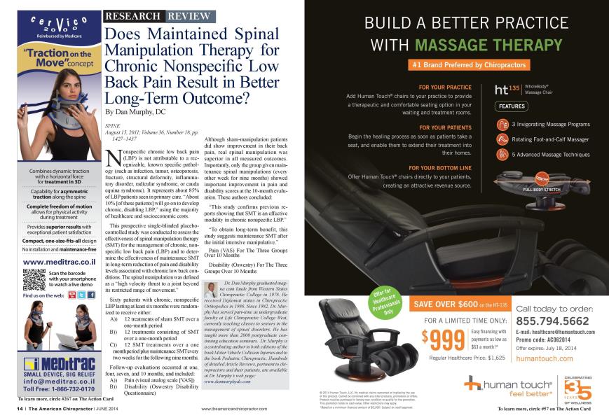 Does Maintained Spinal Manipulation Therapy for Chronic Nonspecific Low Back Pain Result in Better Long-Term Outcome?