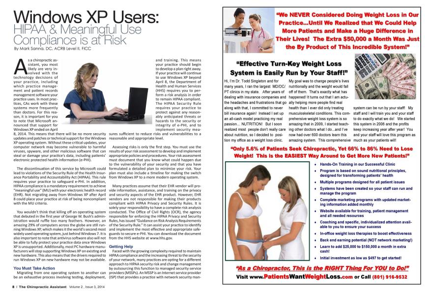 Windows XP Users: HIPAA & Meaningful Use Compliance is at Risk