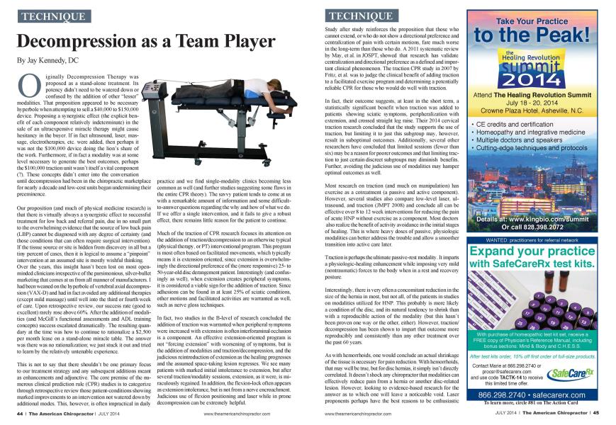 Decompression as a Team Player