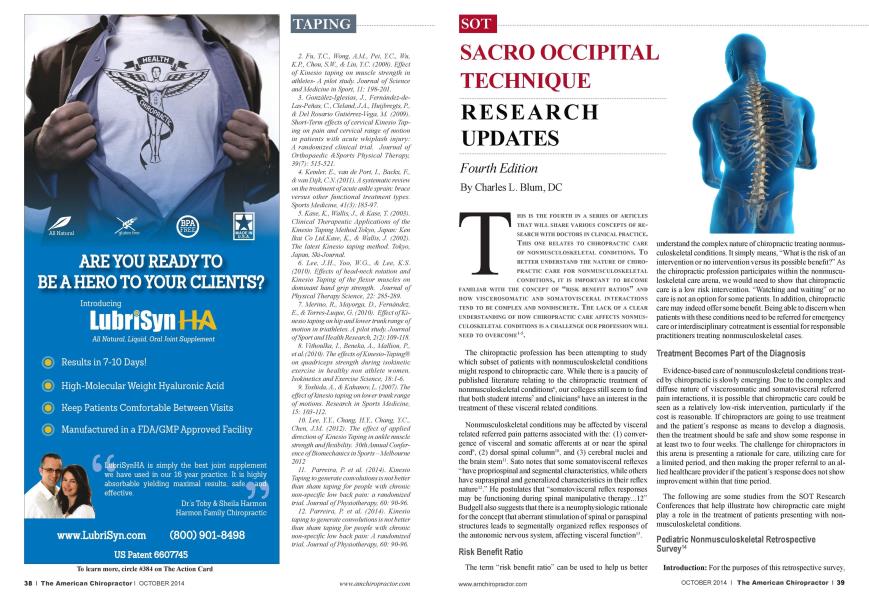 SACRO OCCIPITAL TECHNIQUE RESEARCH UPDATES