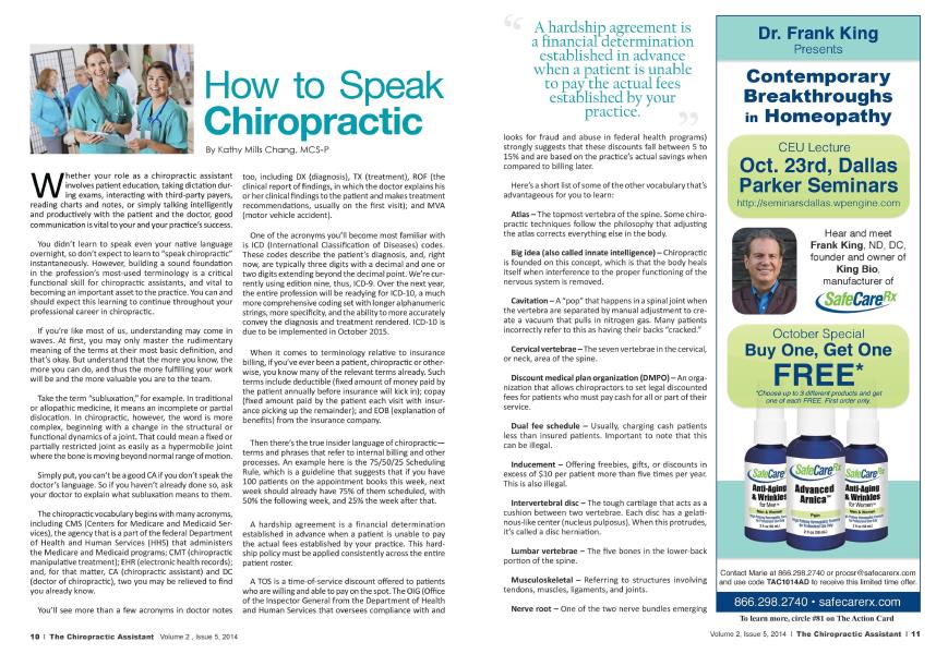 How to Speak Chiropractic