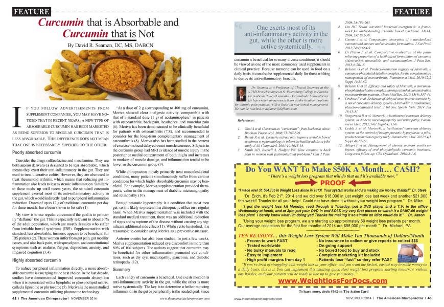 Curcumin that is Absorbable and Curcumin that is Not