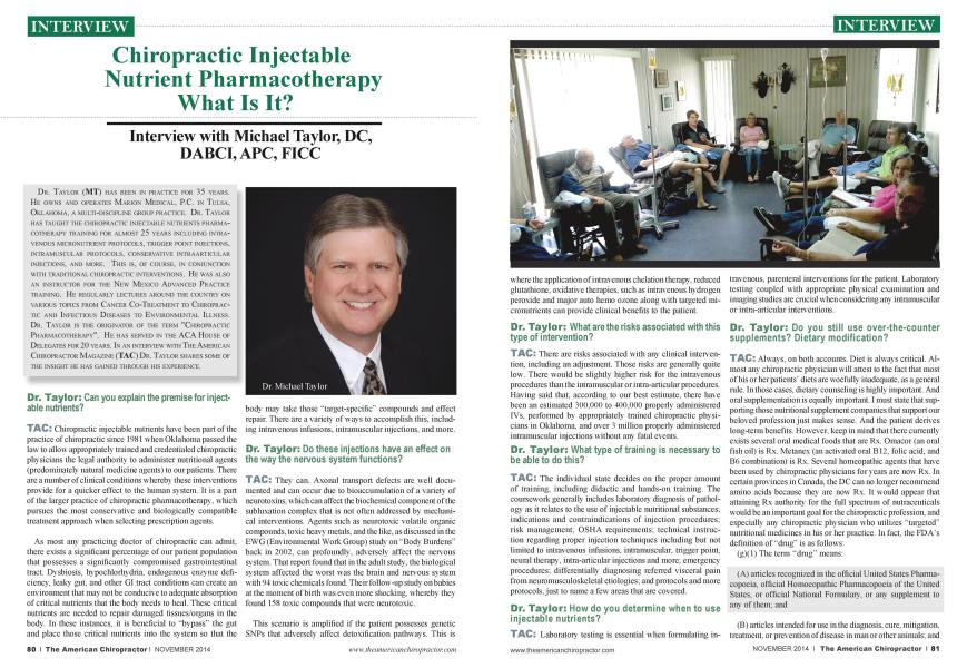 Chiropractic Injectable Nutrient Pharmacotherapy What Is It?