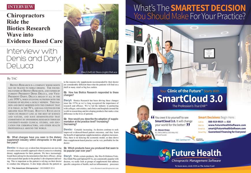 Chiropractors Ride the Biotics Research Wave into Evidence Based Care