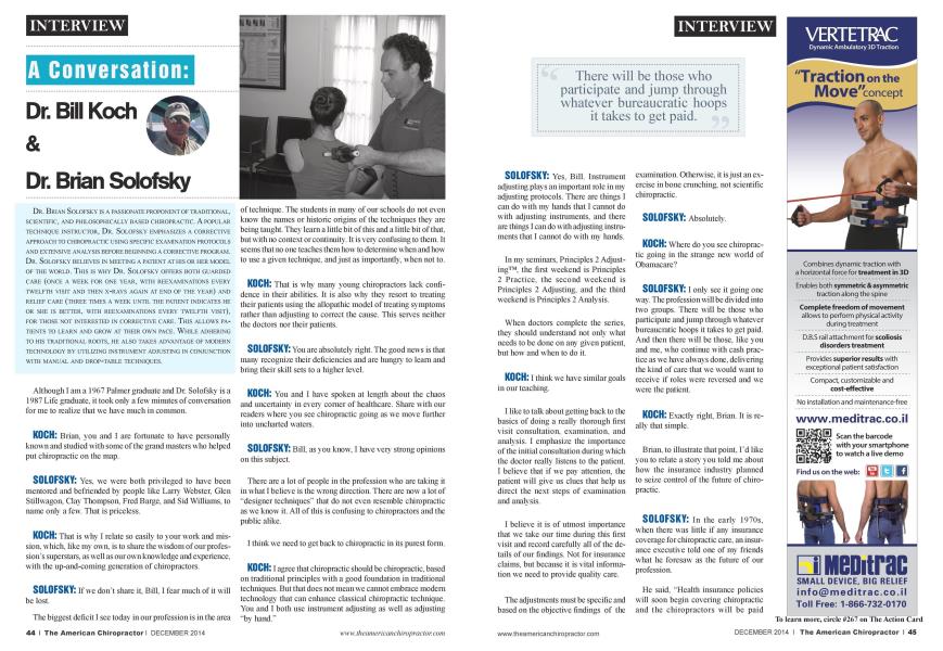 A Conversation: Dr. Bill Koch & Dr. Brian Solofsky