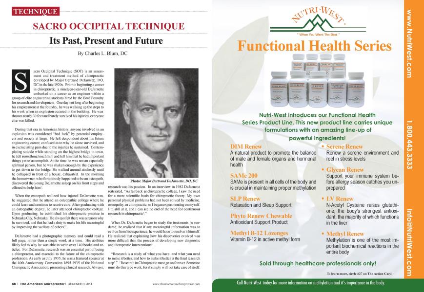 SACRO OCCIPITAL TECHNIQUE Its Past, Present and Future