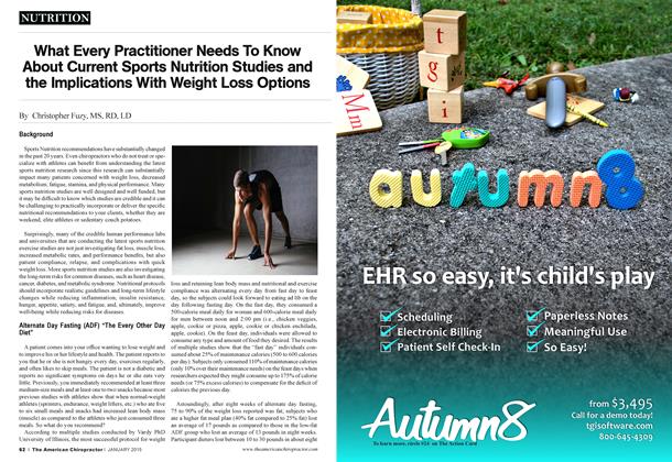 What Every Practitioner Needs To Know About Current Sports Nutrition Studies and the Implications With Weight Loss Options
