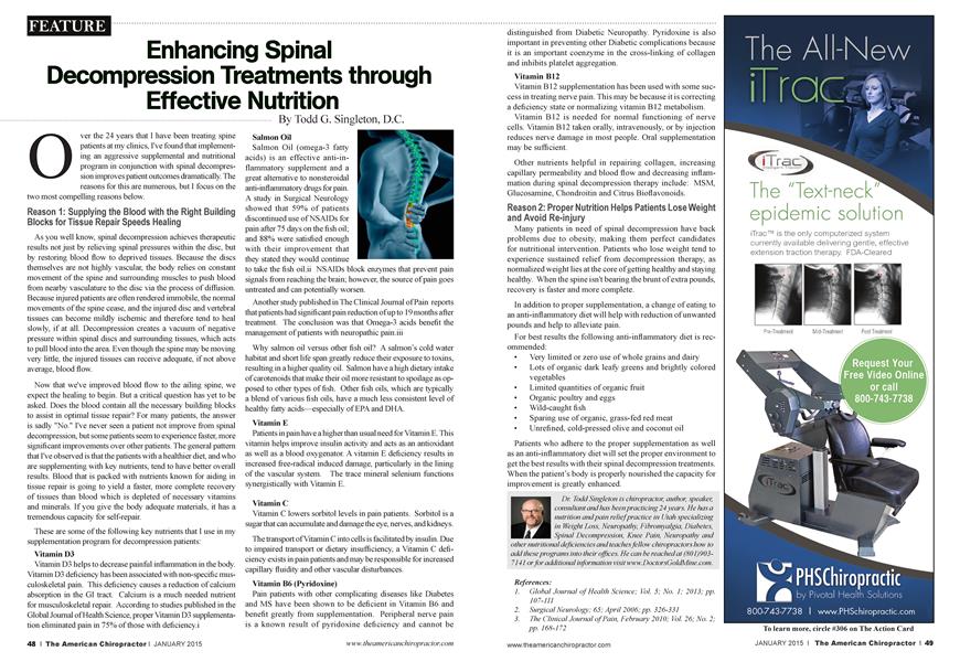 Enhancing Spinal Decompression Treatments through Effective Nutrition