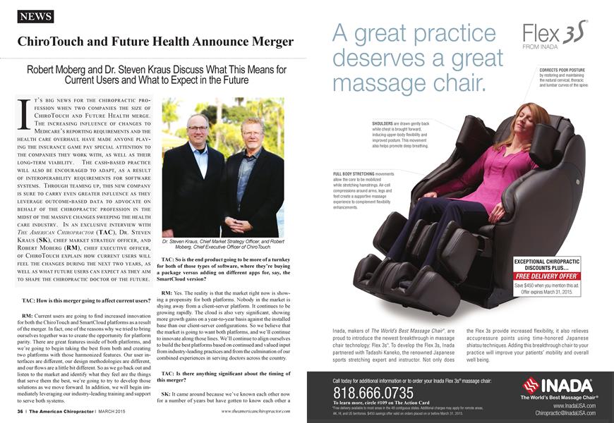 ChiroTouch and Future Health Announce Merger