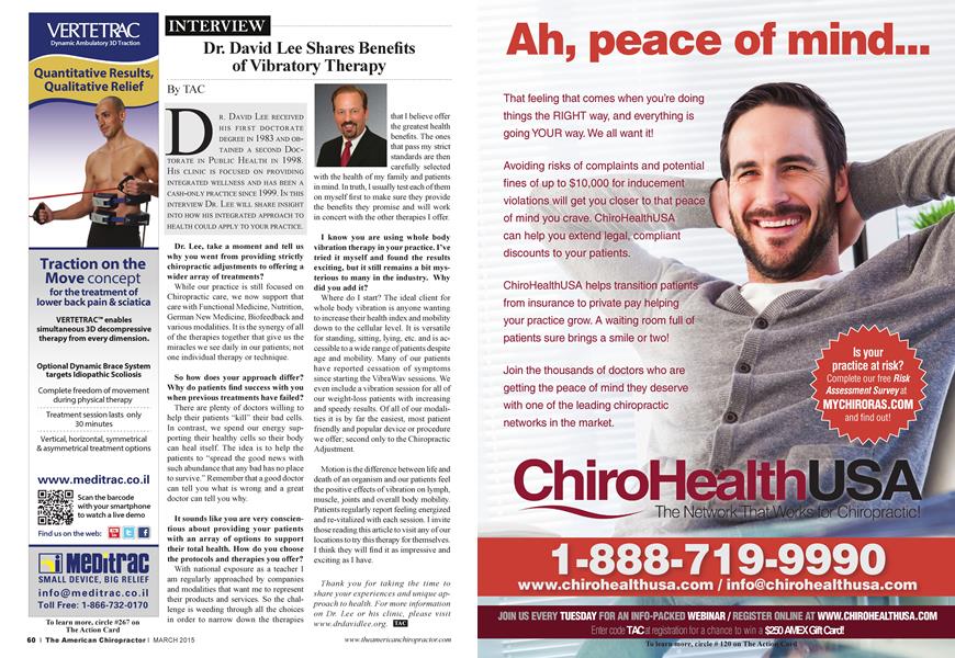 Dr. David Lee Shares Benefits of Vibratory Therapy
