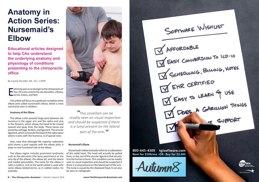 Anatomy in Action Series: Nursemaid's Elbow