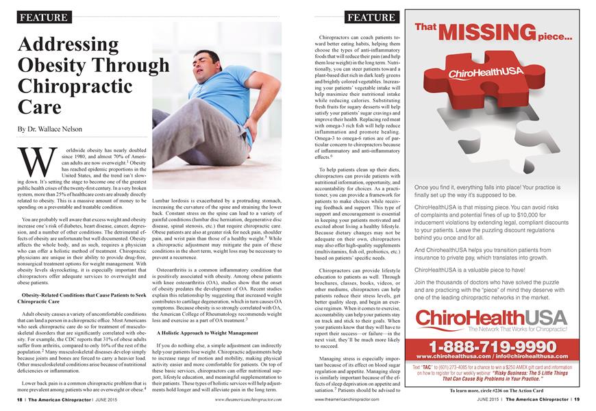 Addressing Obesity Through Chiropractic Care