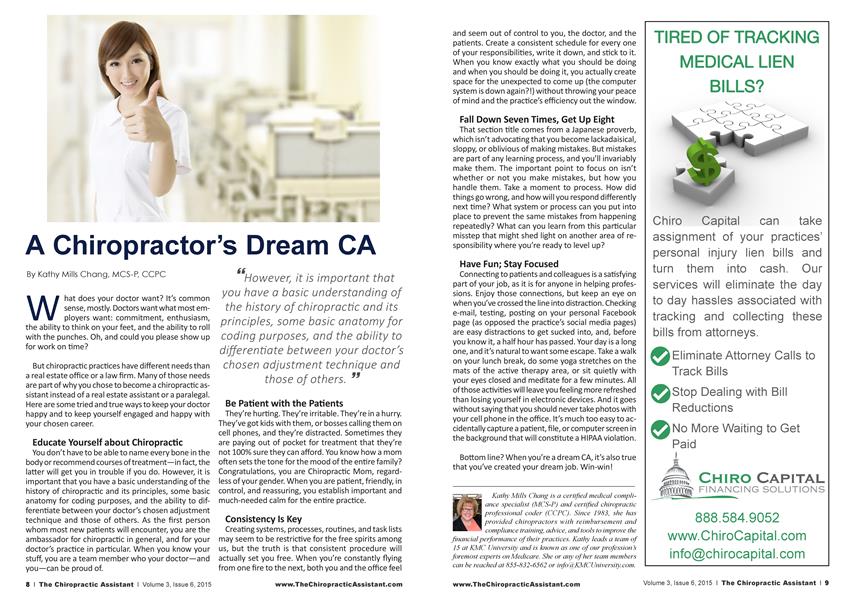 A Chiropractor’s Dream CA