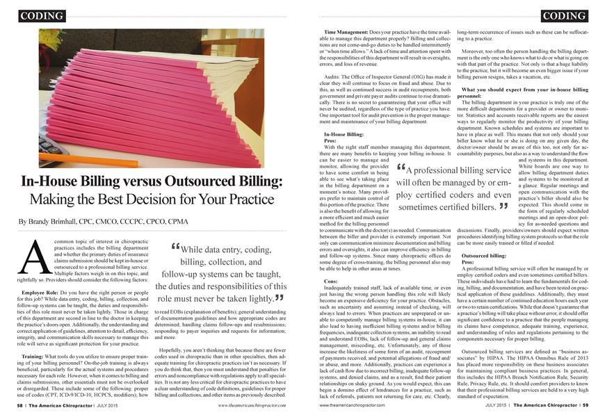 In-House Billing versus Outsourced Billing: Making the Best Decision for Your Practice