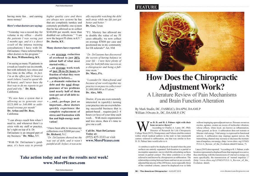 How Does the Chiropractic Adjustment Work?